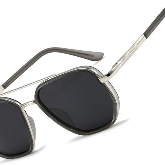 Accessories - Square Retro Aviator Sunglasses Women Polarized UV Protection Metal Frame